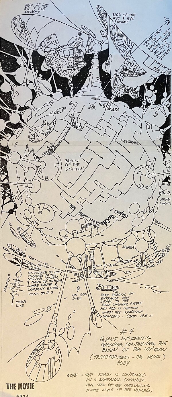 Transformers The Movie 1986 Concept Art Drawing Unicron Brain (13 of 15)